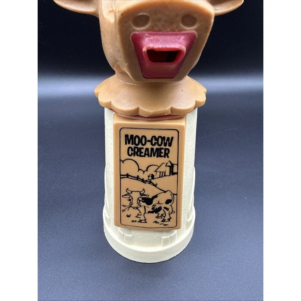 VTG Moo Cow Coffee Creamer Holder Dispenser Container Whirley Industries RARE !